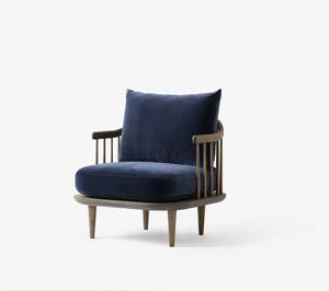 Bilde av & Tradition - Fly Chair SC10 Røkt Eik/Velvet Blue