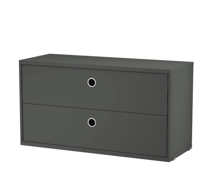 String - Skuffeseksjon - W78 x H42 x D30 - Mørk Grå 